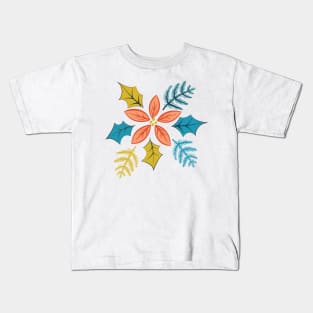 Holiday Floral Splash Kids T-Shirt